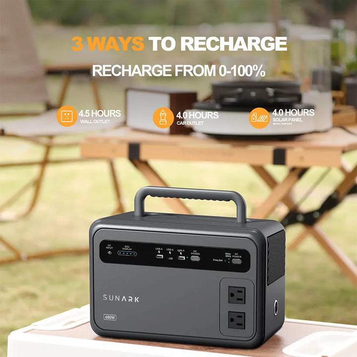 600W Portable Power Station For Camping Adventure