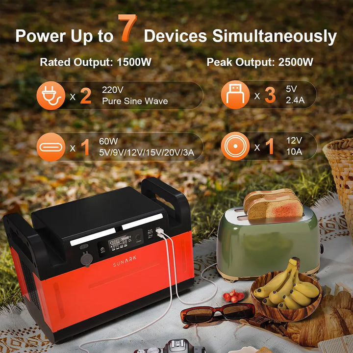 1500W 3Kw Portable Solar Power Generator Station