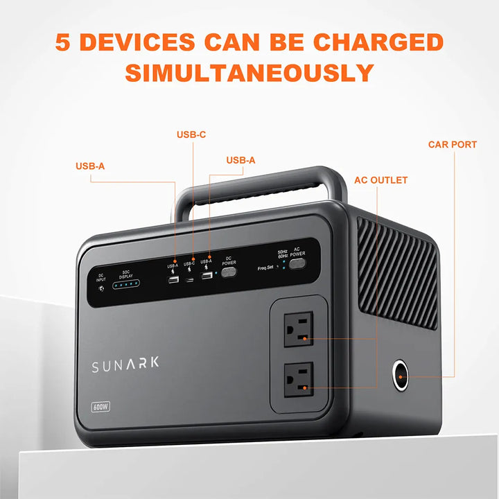 600W Portable Power Station For Camping Adventure