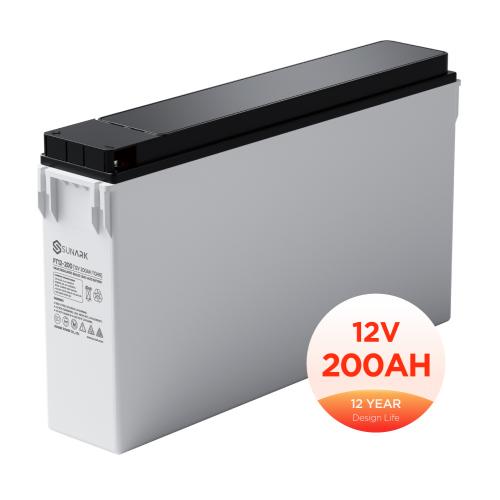 12V 200Ah Front Terminal Slim Battery 200Amp Deep Cycle Gel Batteries