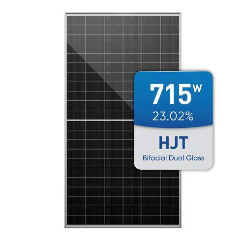 EVO 6N Bifacial HJT Half Cell Double-glass Solar Module  715W