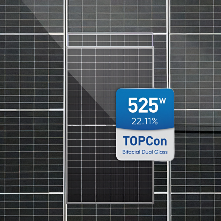 525W Bifacial Dual Glass N-type Topcon Solar Module with 132 Half Cells